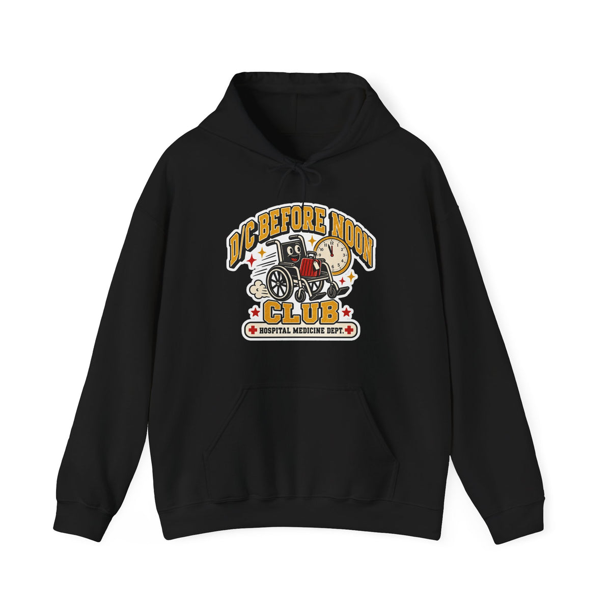 D/C Before Noon Club Hoodie in Black