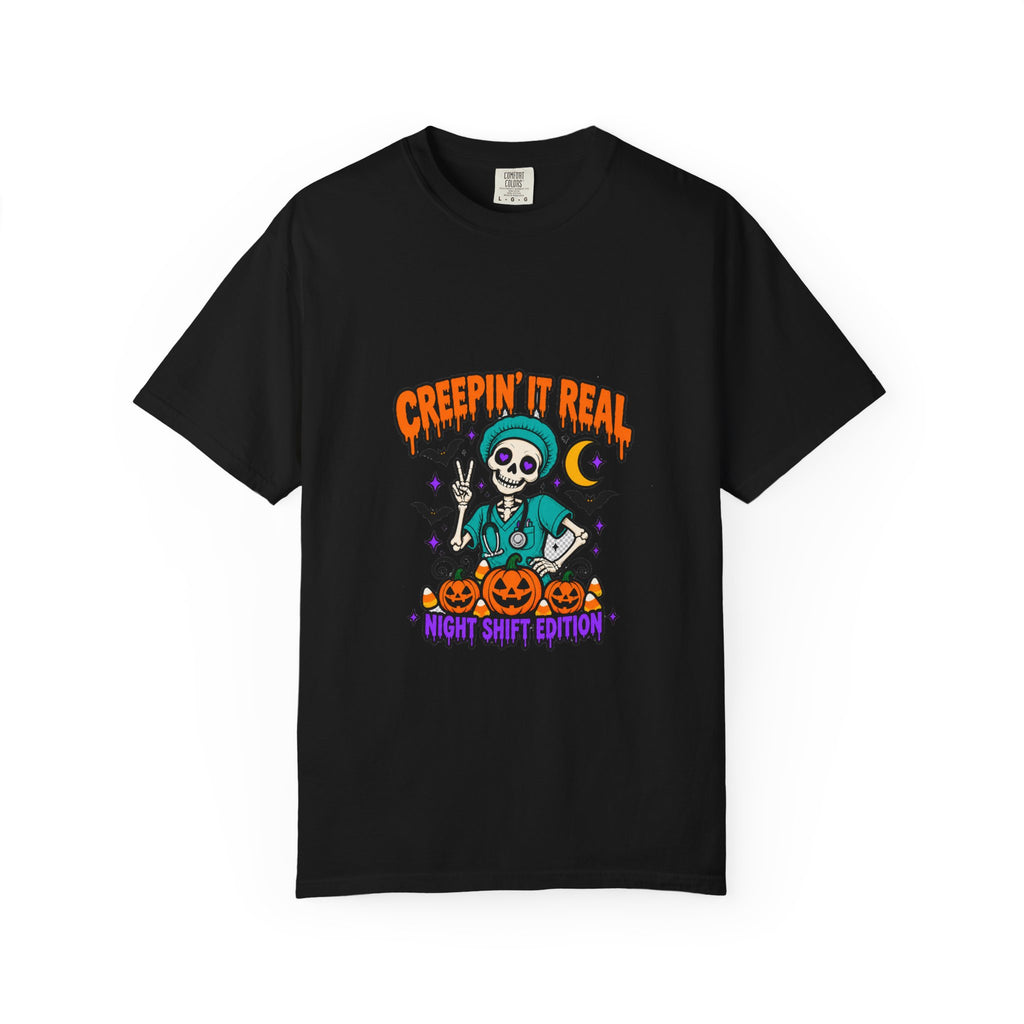 Creepin' It Real Night Shift Shirt in Black