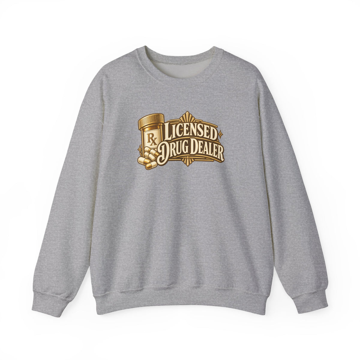 Licensed Drug Dealer Sweatshirt in Sport Grey