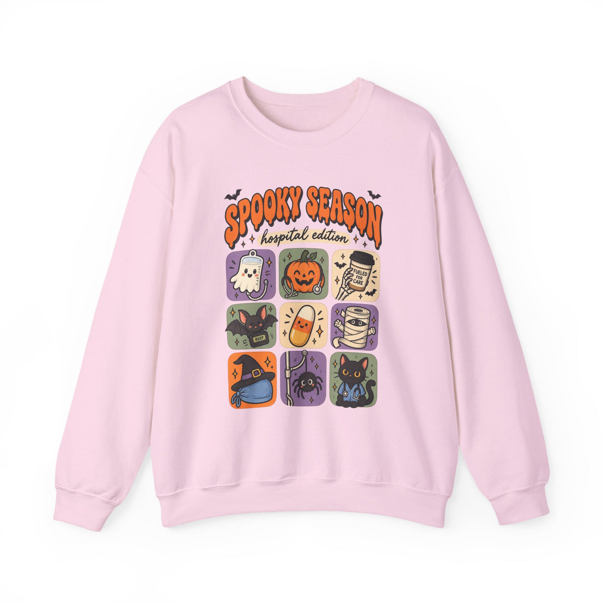 Spooky Season Hospital Edition Sweatshirt in Light Pink