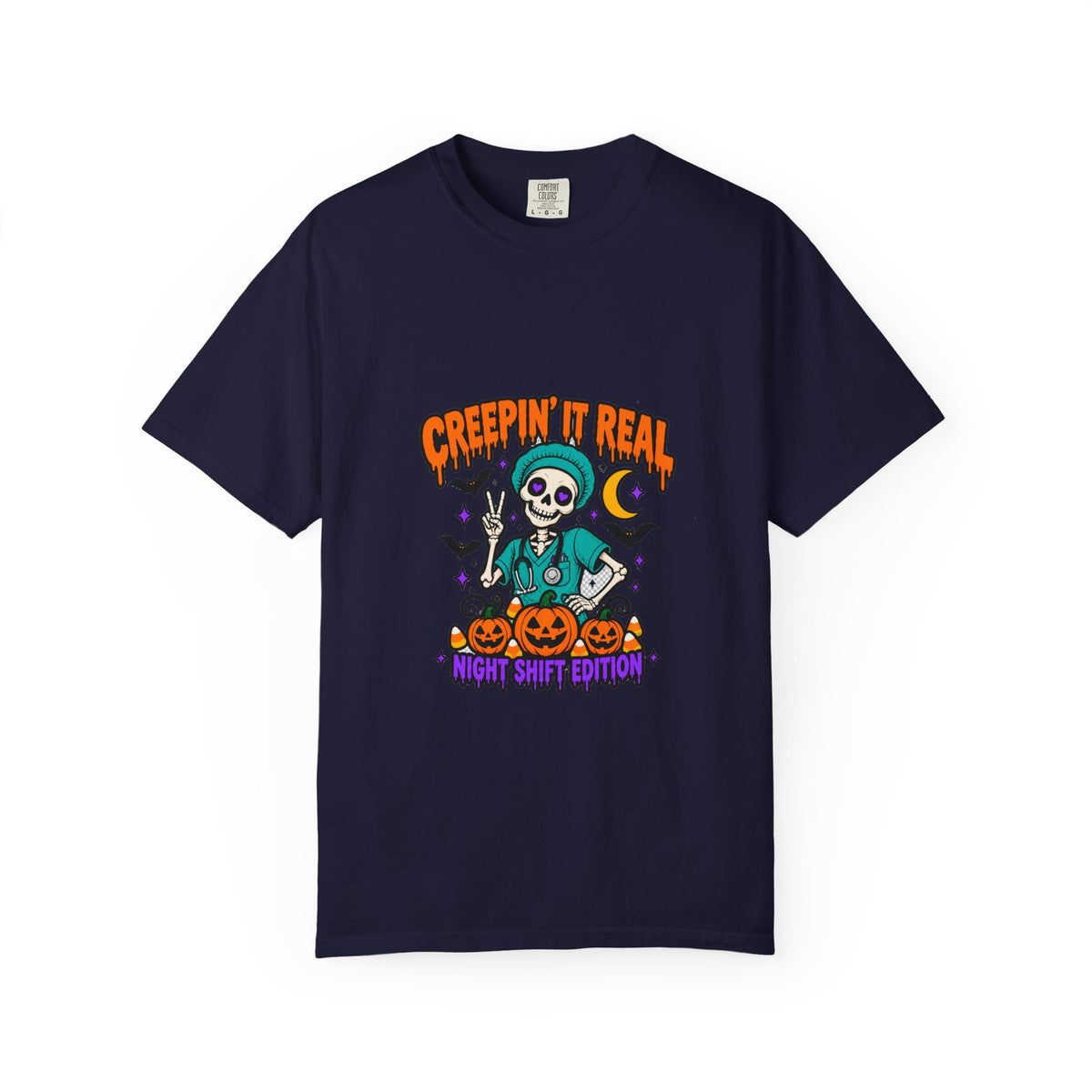 Creepin' It Real Night Shift Shirt in True Navy