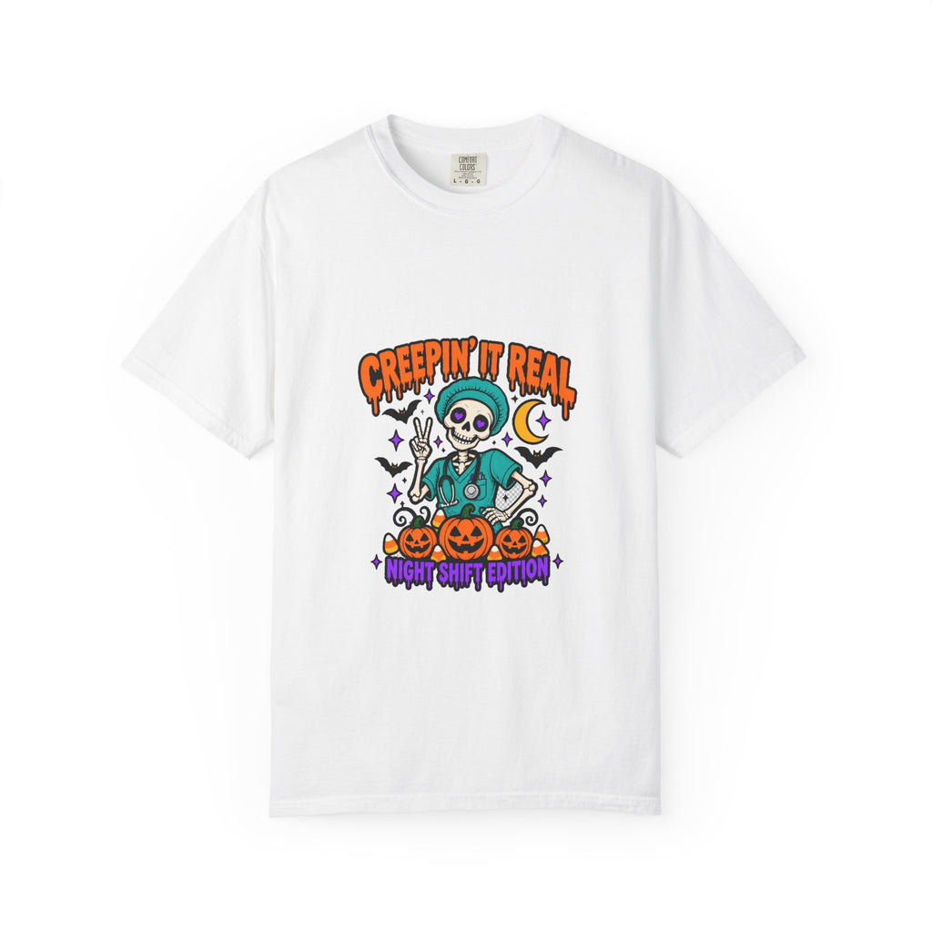 Creepin' It Real Night Shift Shirt in White