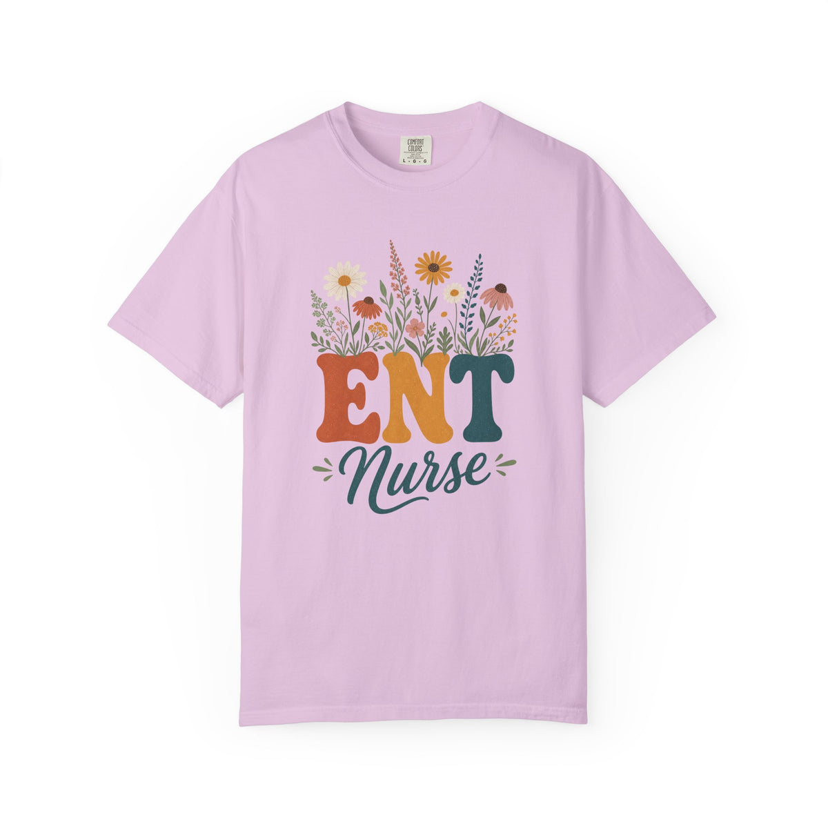 Wildflower ENT Nurse Comfort Colors 1717 tee in Orchid