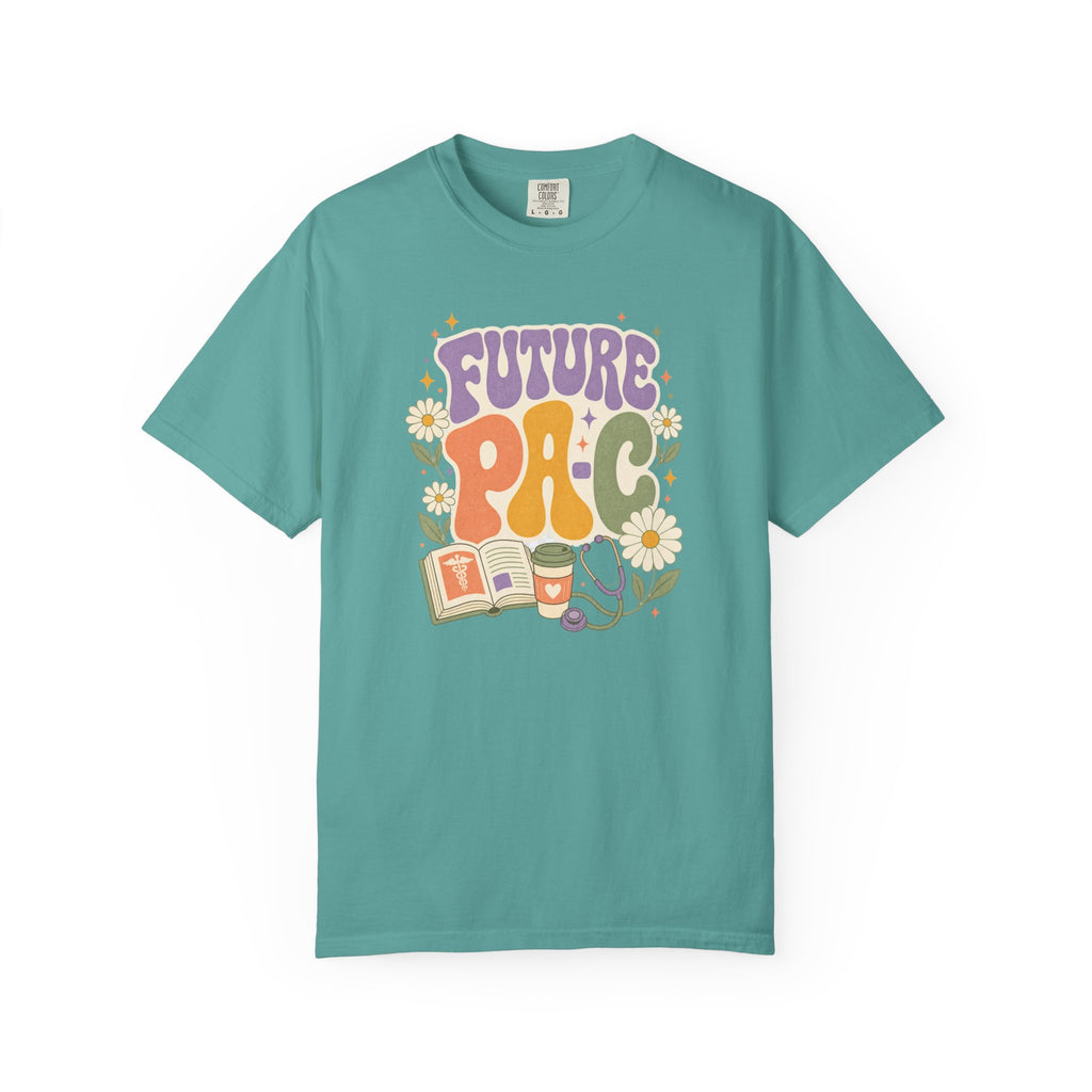 Future PA-C floral Comfort Colors 1717 tee in Seafoam
