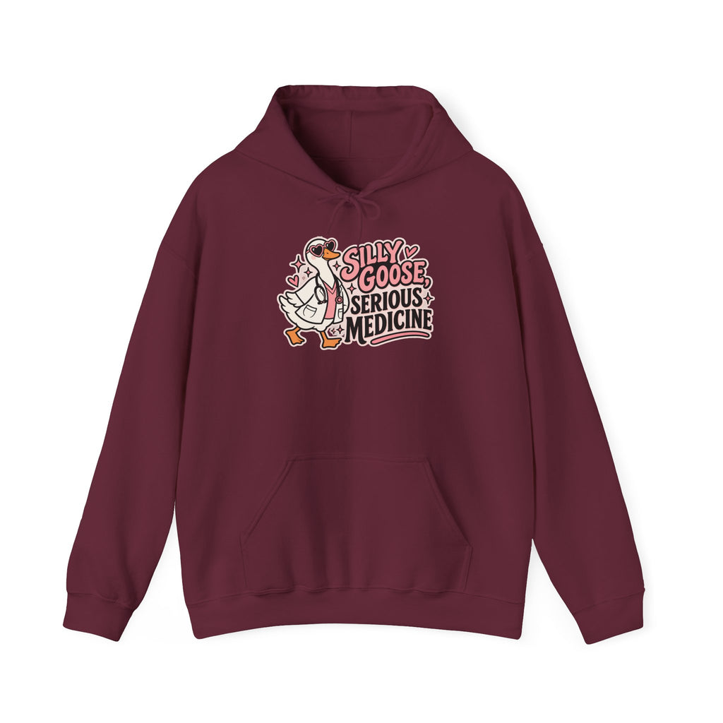 Silly Goose Serious Medicine Hoodie in Maroon