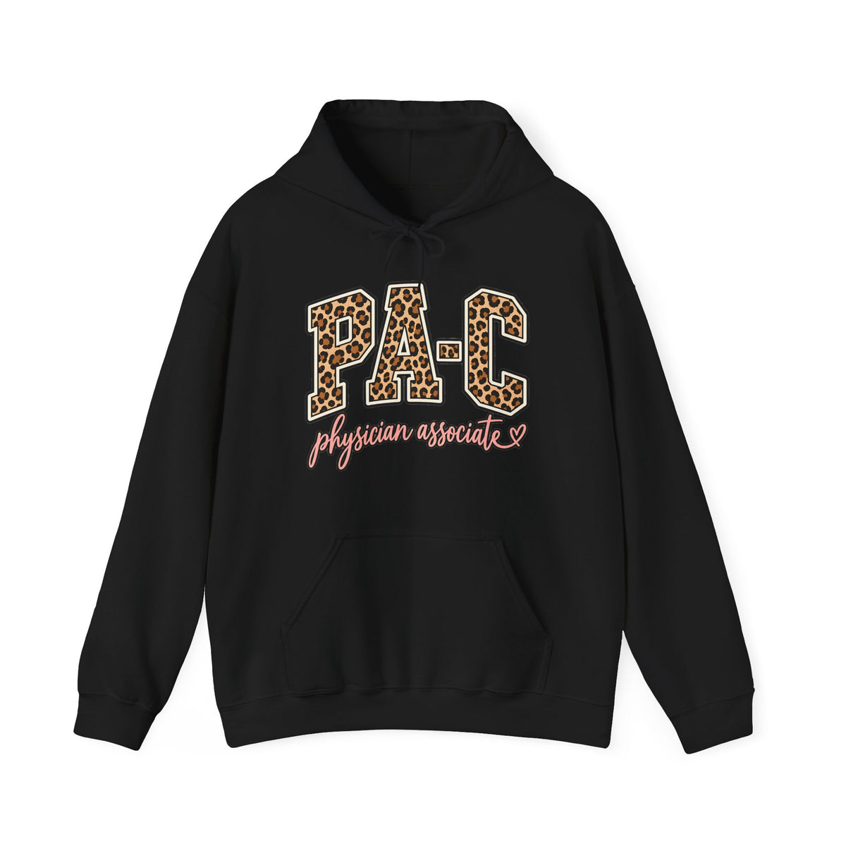 PA-C Leopard Hoodie in Black