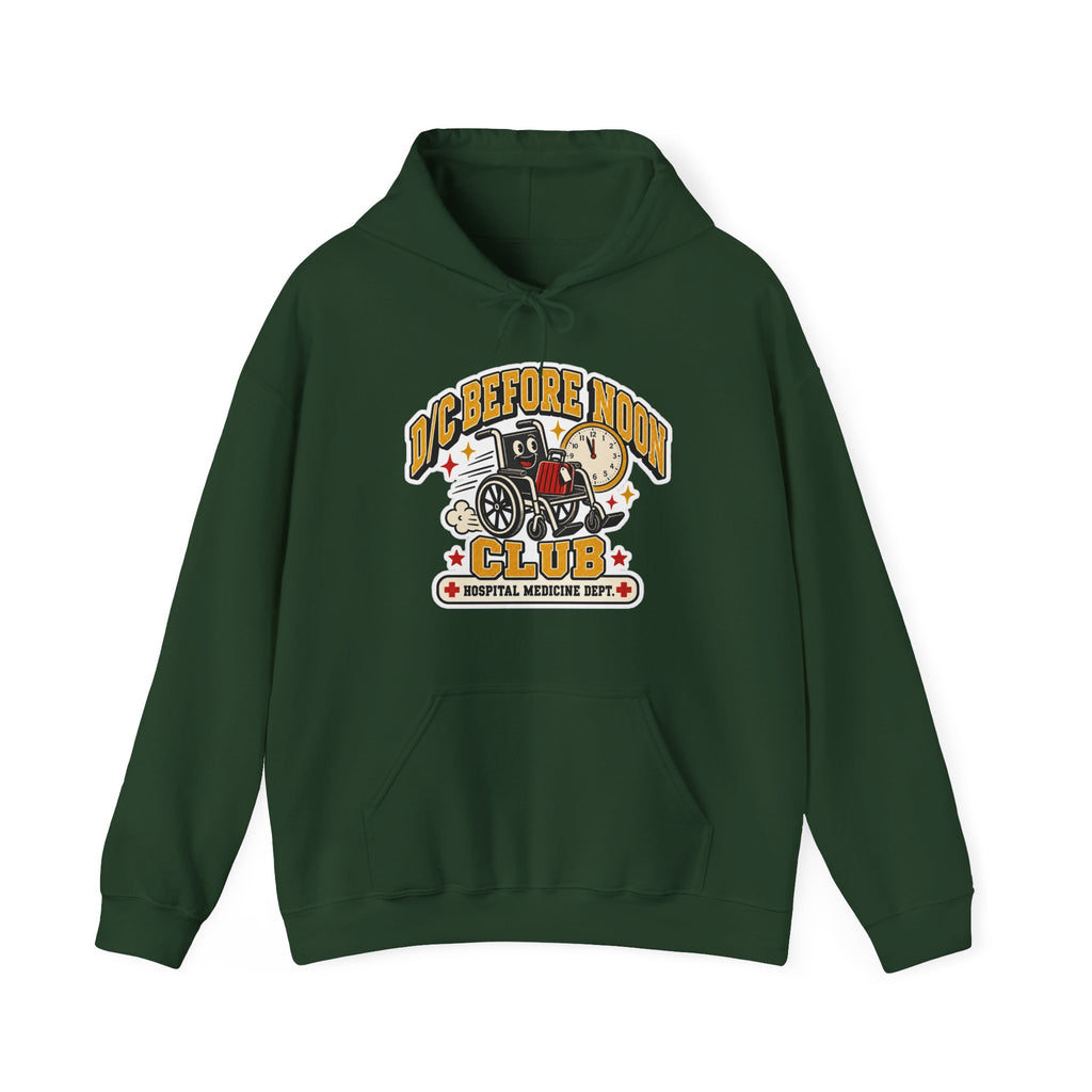 D/C Before Noon Club Hoodie in Forest Green