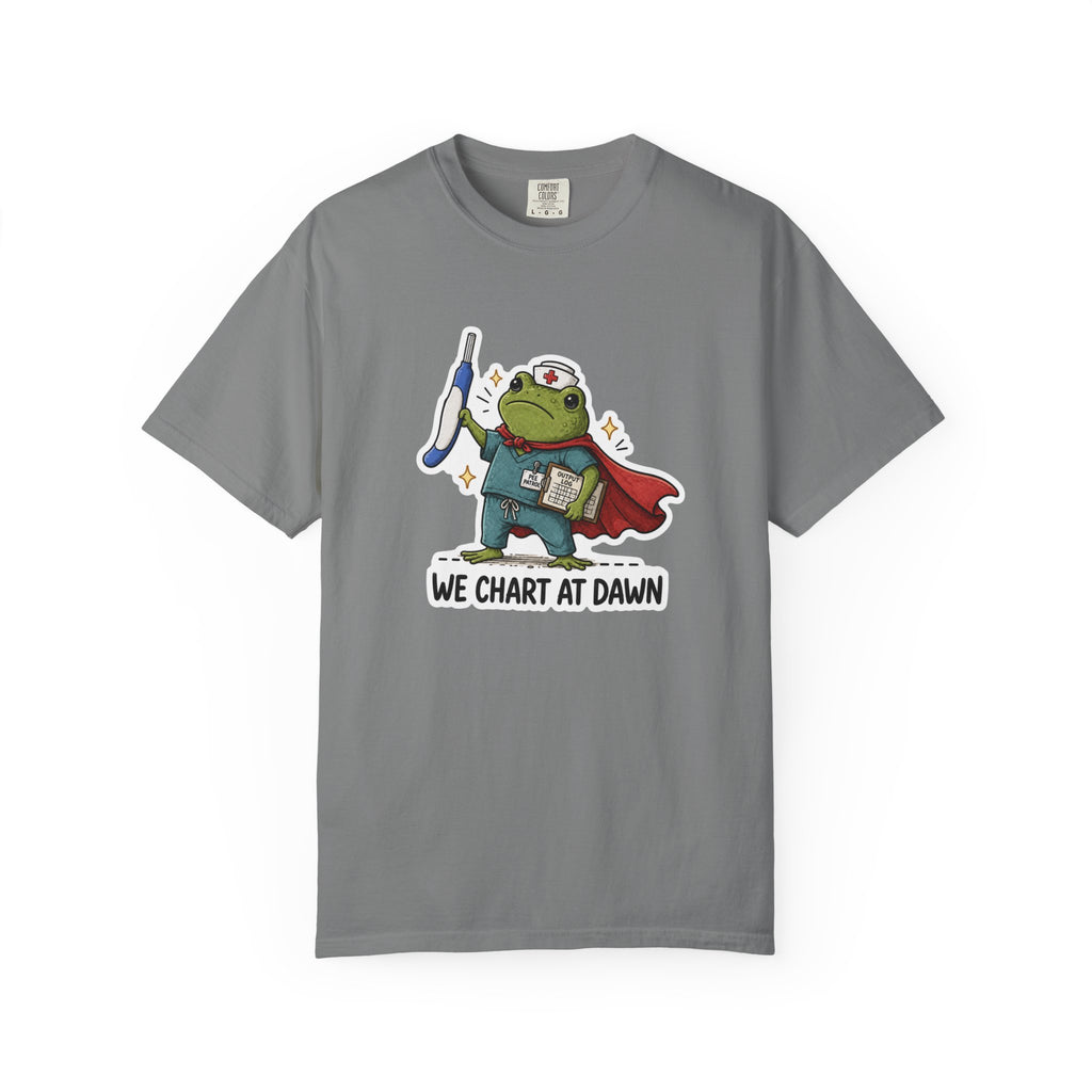 We Chart at Dawn Frog Shirt in Grey