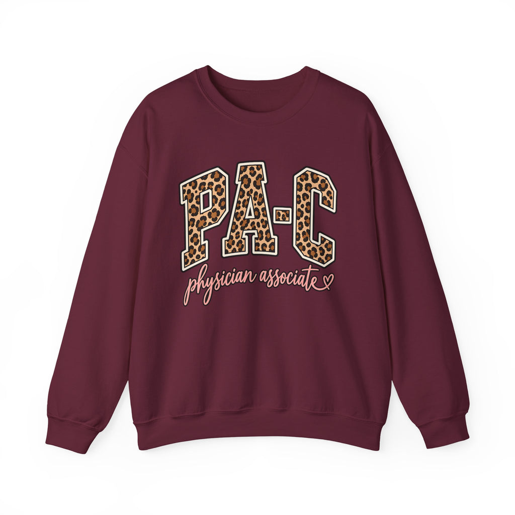 PA-C Leopard Sweatshirt in Maroon