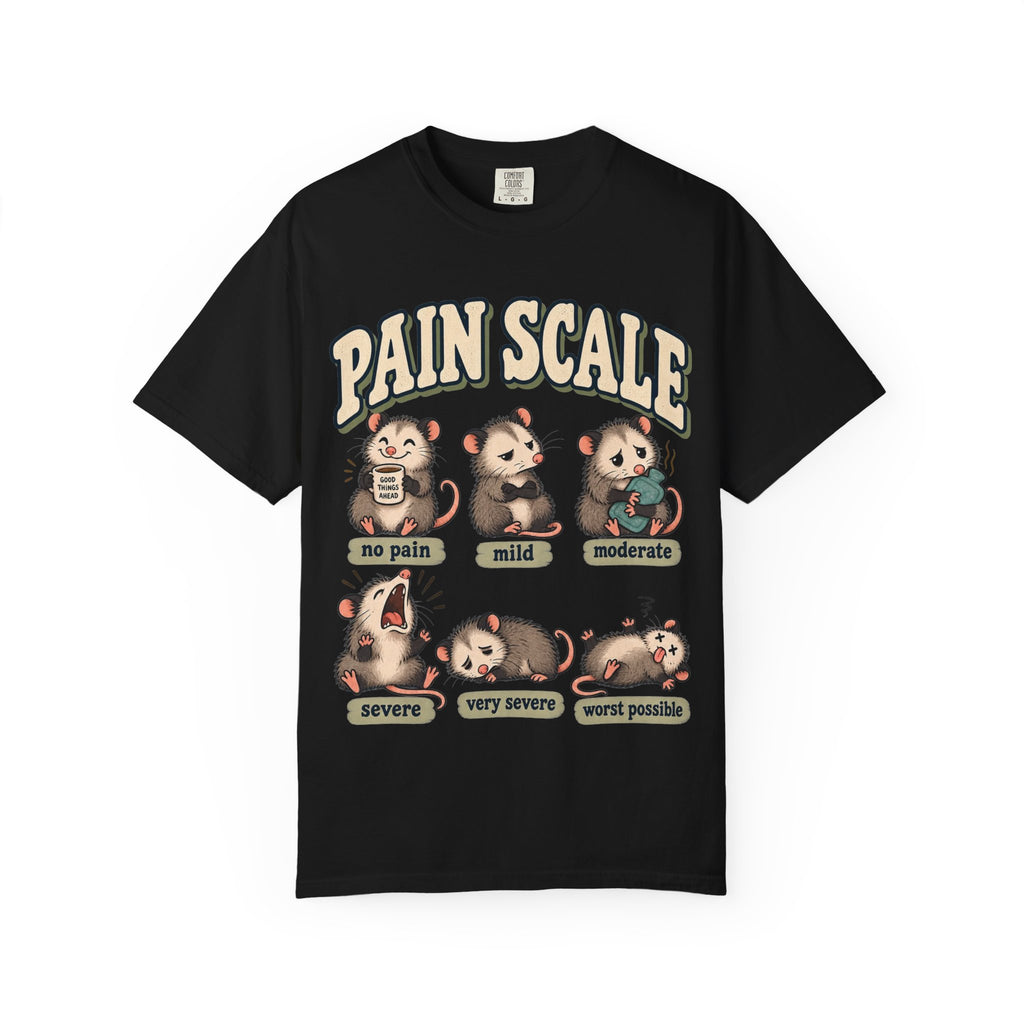 Pain Scale Opossum Shirt in Black