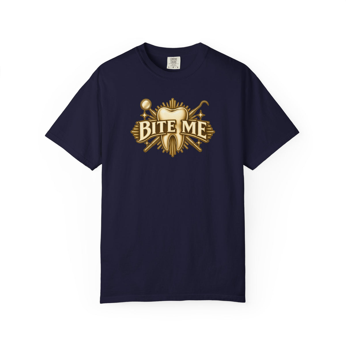 Bite Me Crest Shirt in True Navy