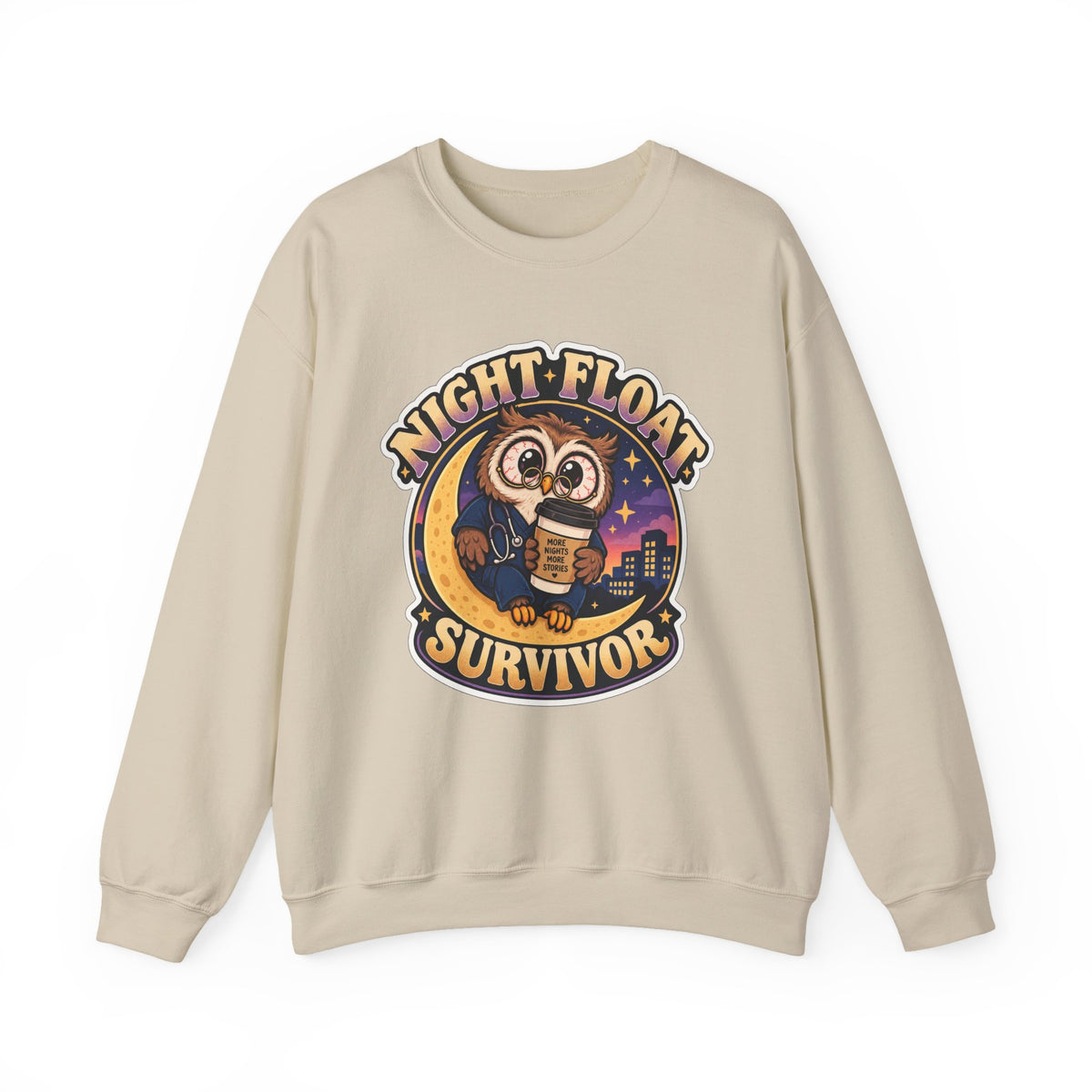 Night Float Survivor Sweatshirt in Sand