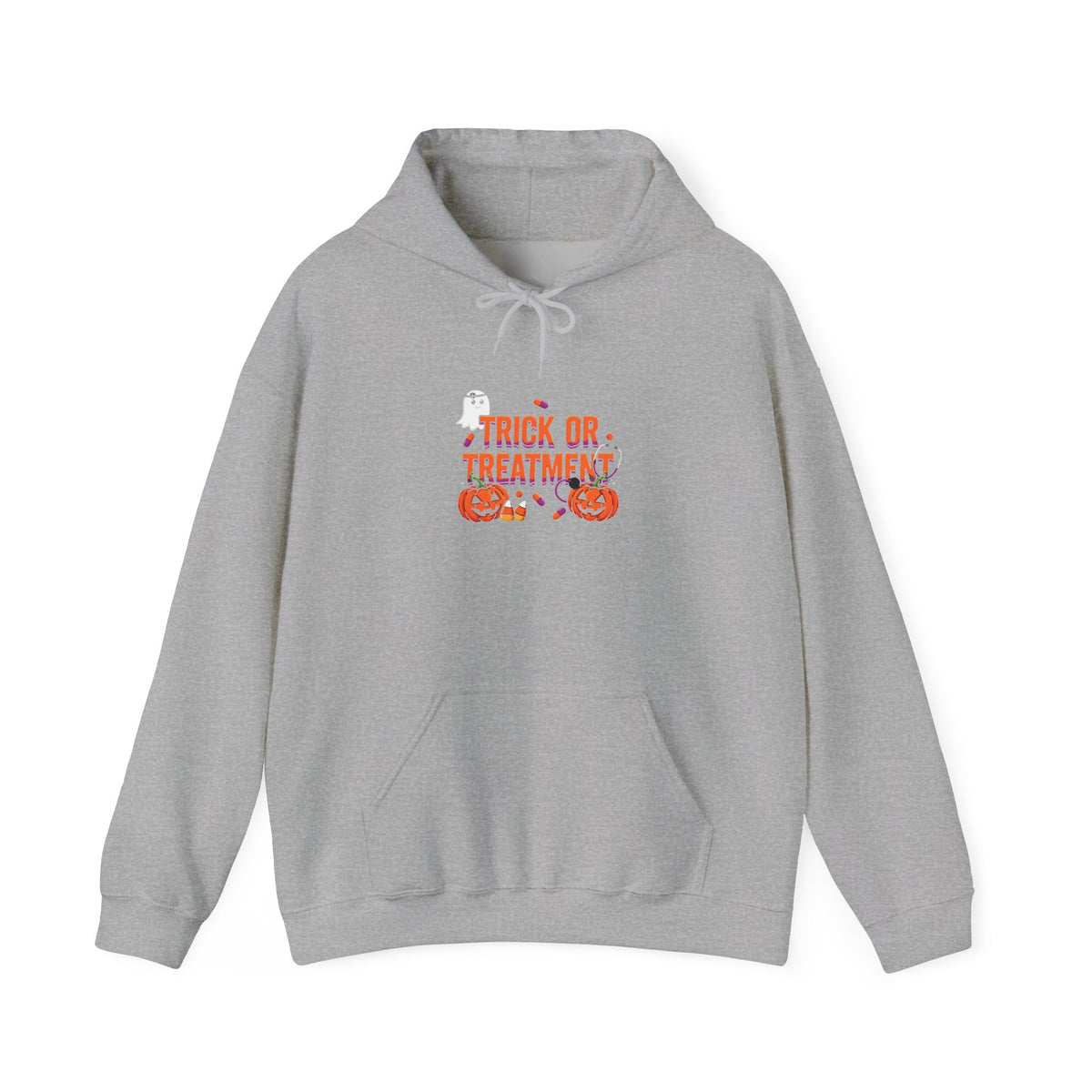 Trick or Treatment Hoodie in Sport Grey