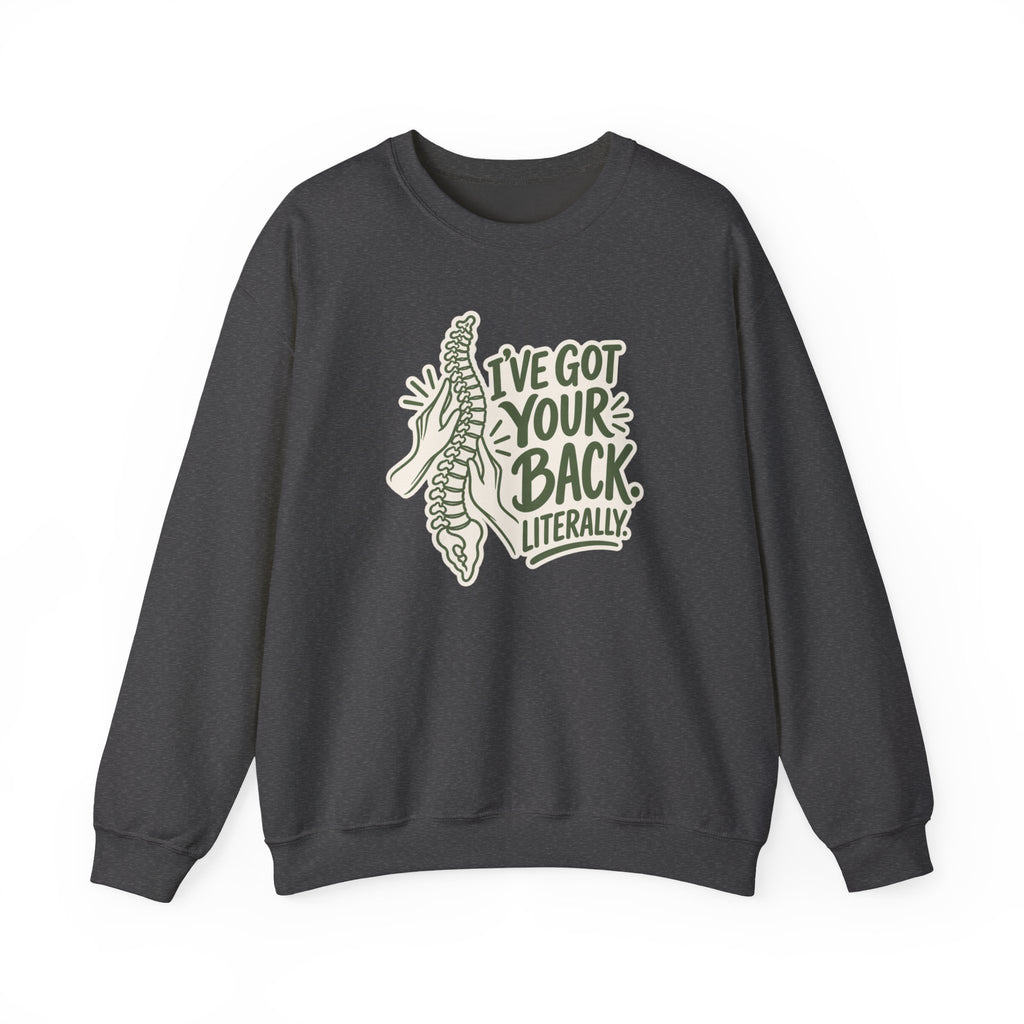 I've Got Your Back Literally Sweatshirt in Dark Heather