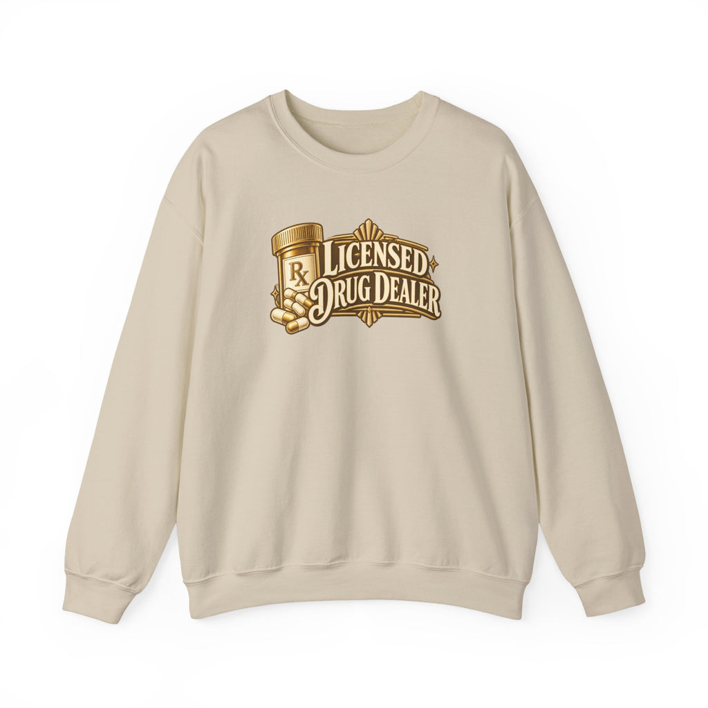 Licensed Drug Dealer Sweatshirt in Sand