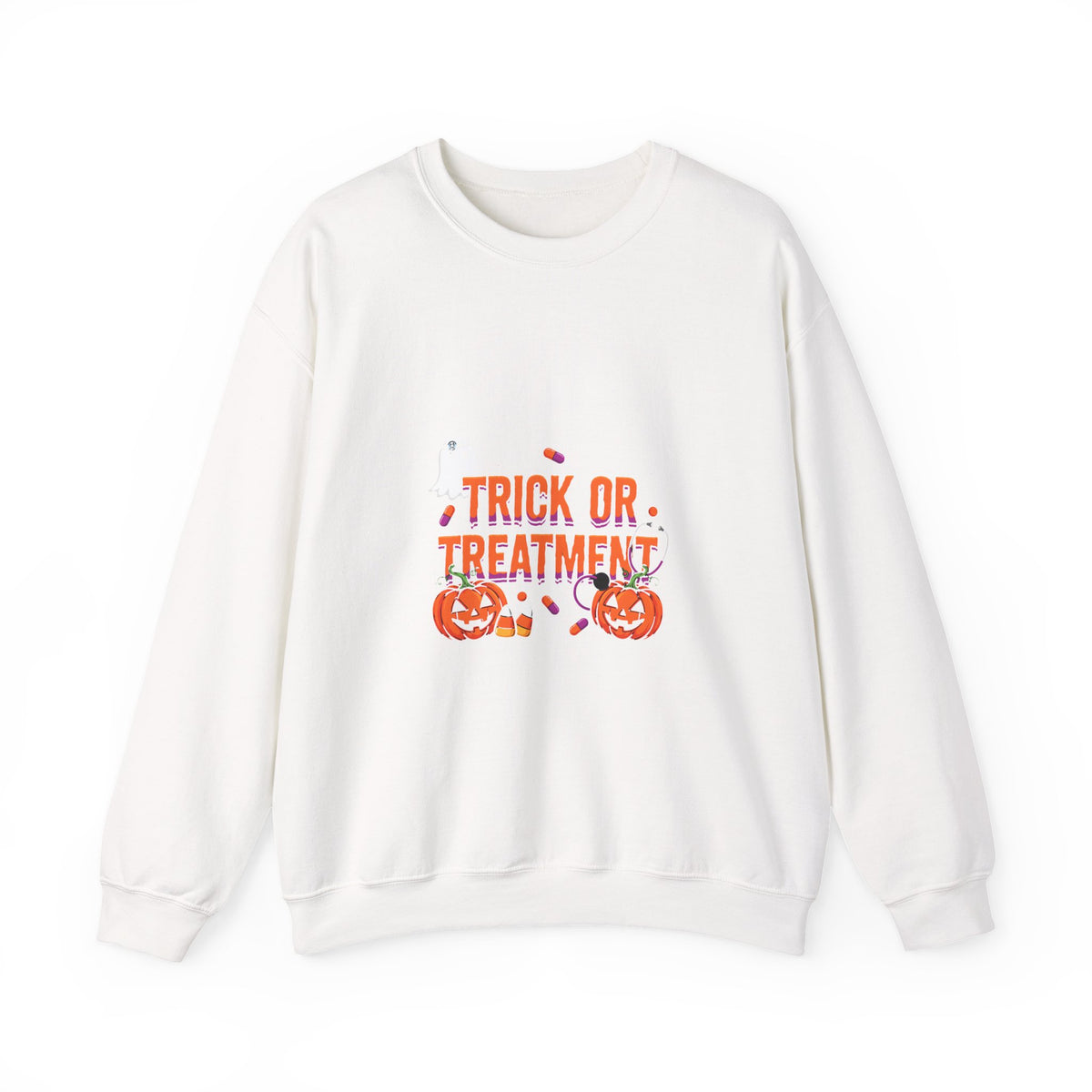 Trick or Treatment Sweatshirt in White