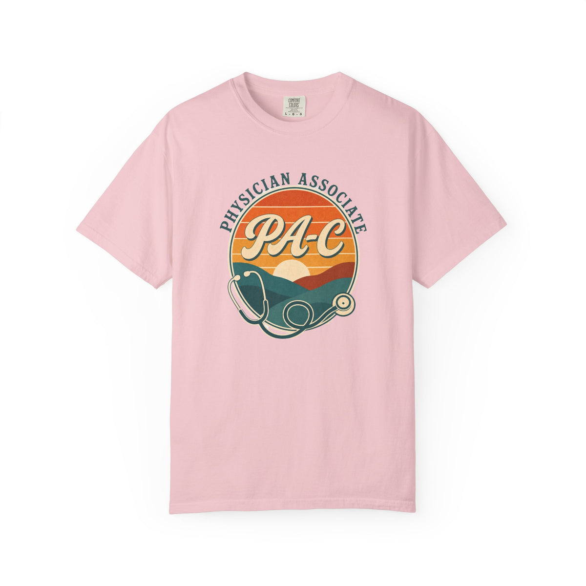 Physician Associate PA-C sunset Comfort Colors 1717 tee in Blossom