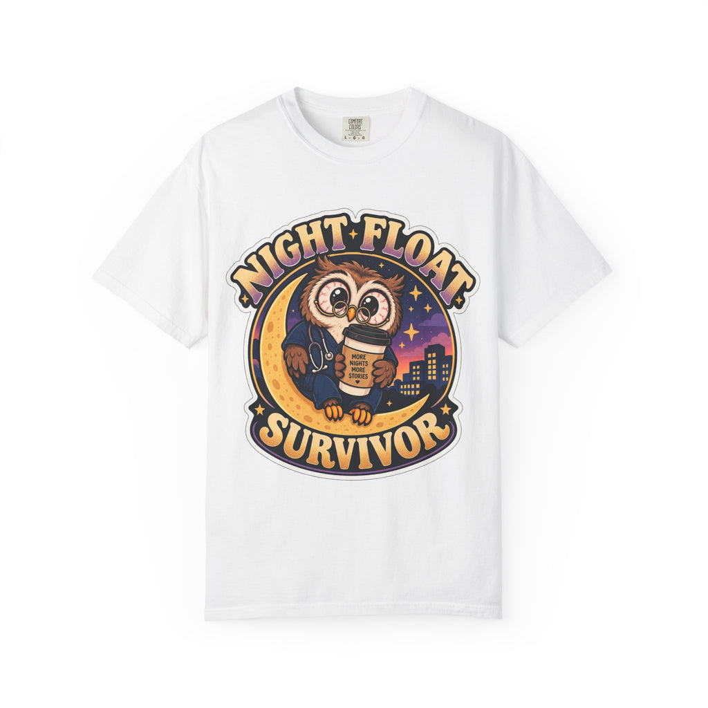 Night Float Survivor Shirt in White