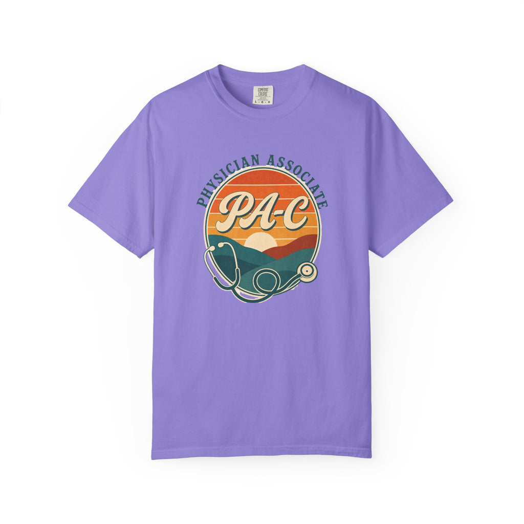 Physician Associate PA-C sunset Comfort Colors 1717 tee in Violet