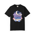 Dream Team Anesthesia moon, clouds and anesthesia mask Comfort Colors 1717 tee in Black