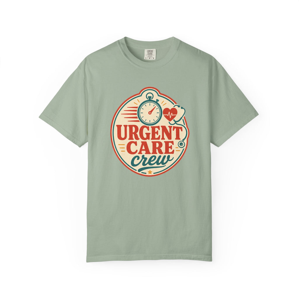 Urgent Care Crew printed Comfort Colors1717 tee in Bay