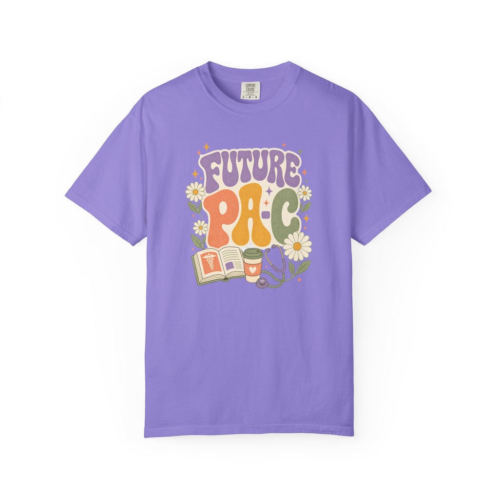 Future PA-C floral Comfort Colors 1717 tee in Violet