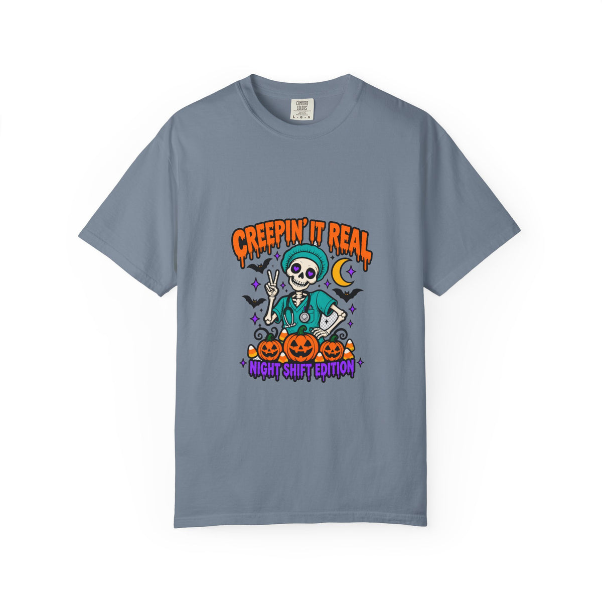 Creepin' It Real Night Shift Shirt in Blue Jean