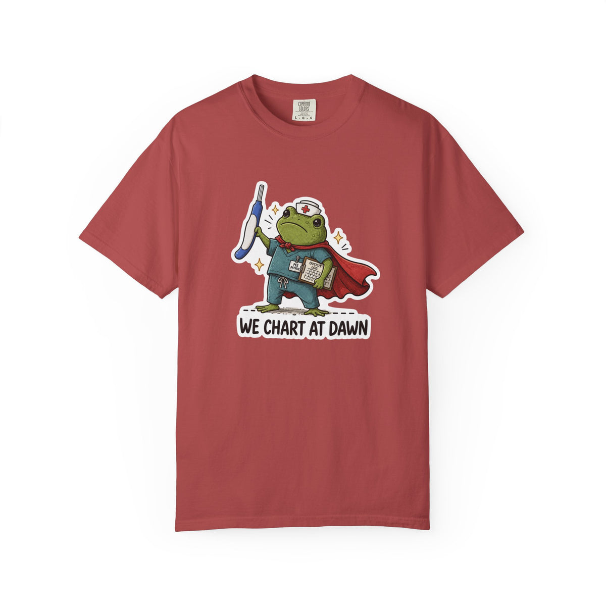 We Chart at Dawn Frog Shirt in Crimson