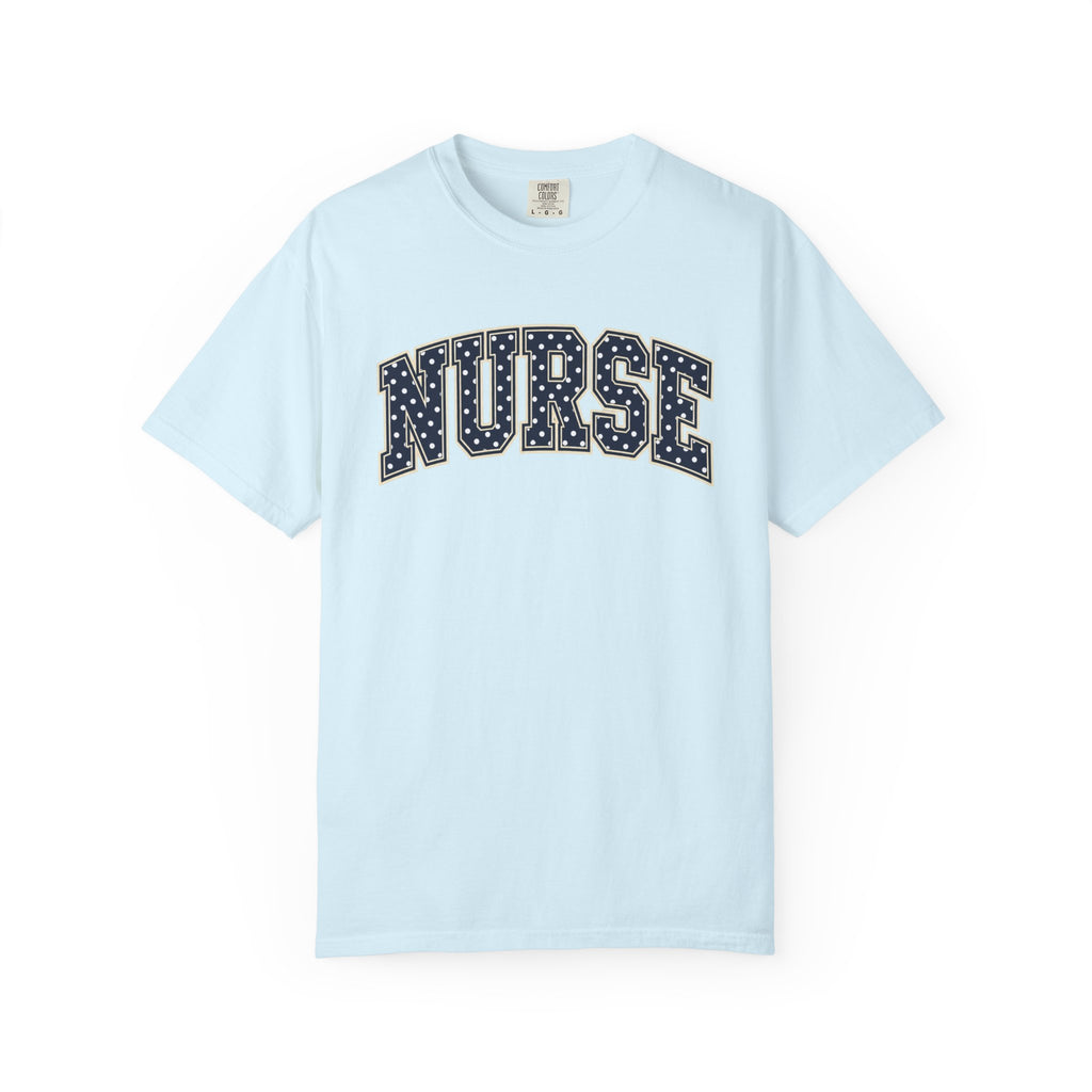 Nurse Varsity Shirt in Chambray