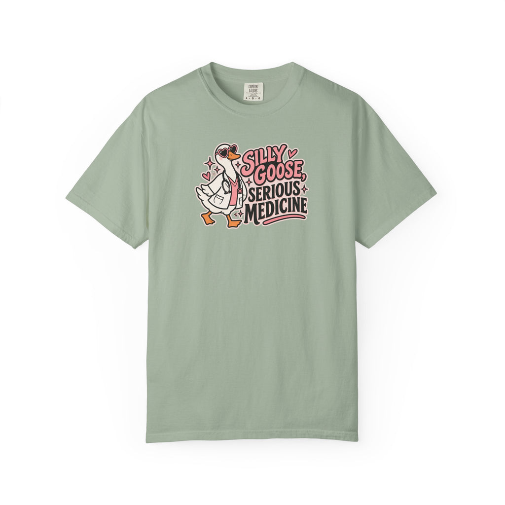 Silly Goose Serious Medicine Shirt in Bay
