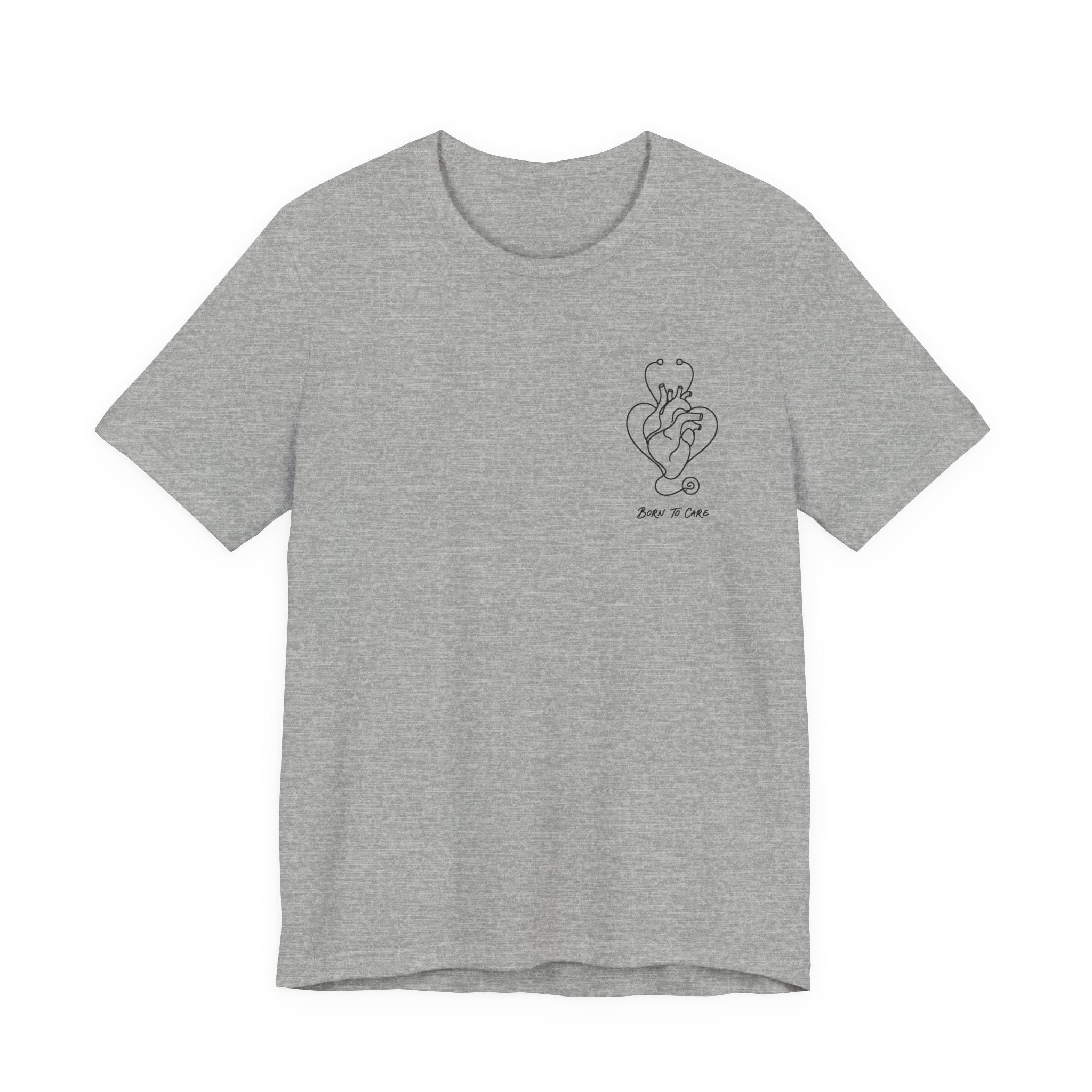 Born to Care Nurse Heart Stethoscope T-Shirt | Nurse Gift
