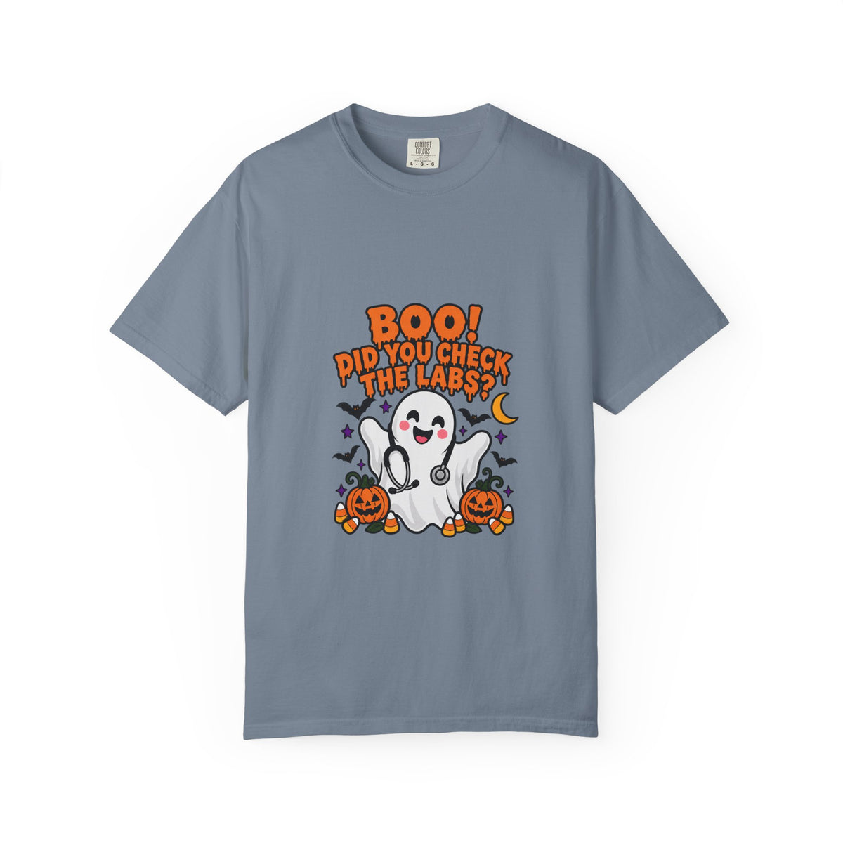 Boo! Did You Check the Labs? Shirt in Blue Jean