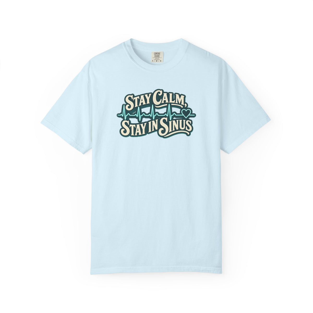 Stay Calm Stay in Sinus Shirt in Chambray