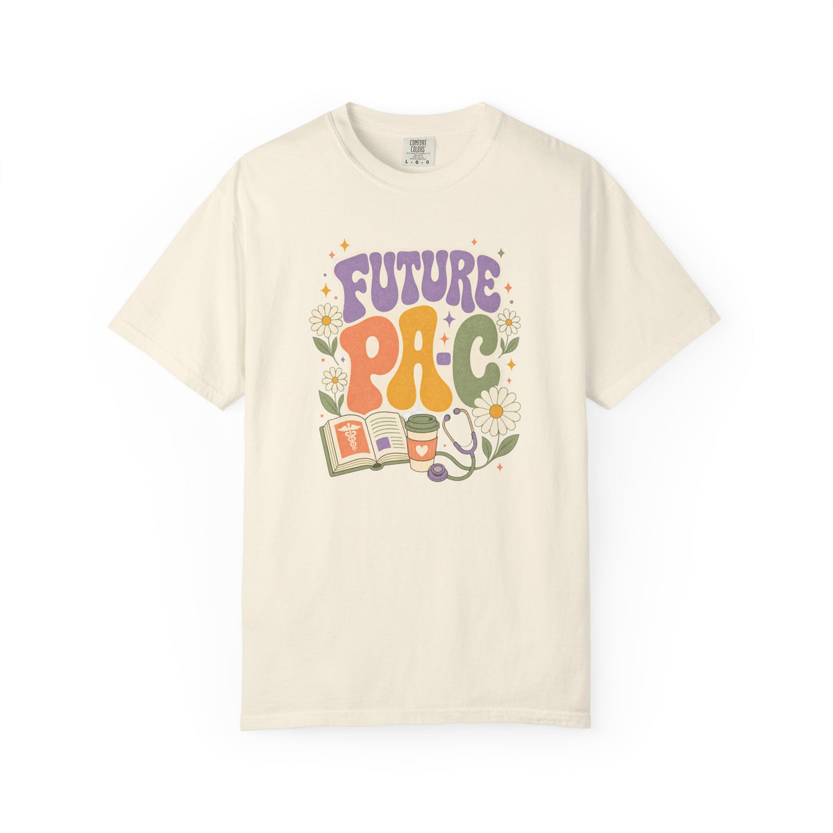 Future PA-C floral Comfort Colors 1717 tee in Ivory