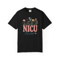 Pastel wildflower NICU Nurse Comfort Colors 1717 tee in Black