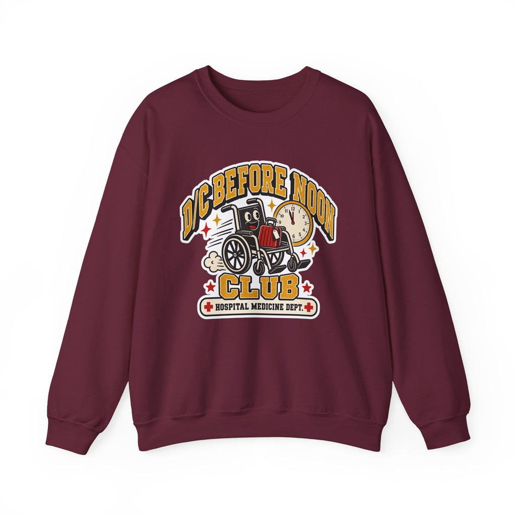 D/C Before Noon Club Sweatshirt in Maroon