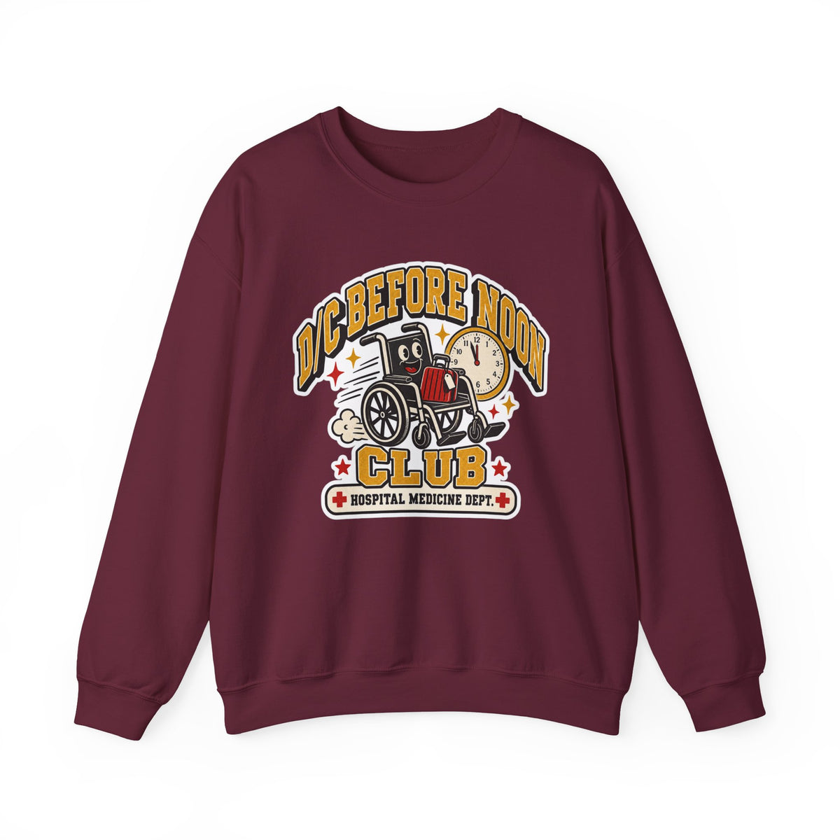 D/C Before Noon Club Sweatshirt in Maroon