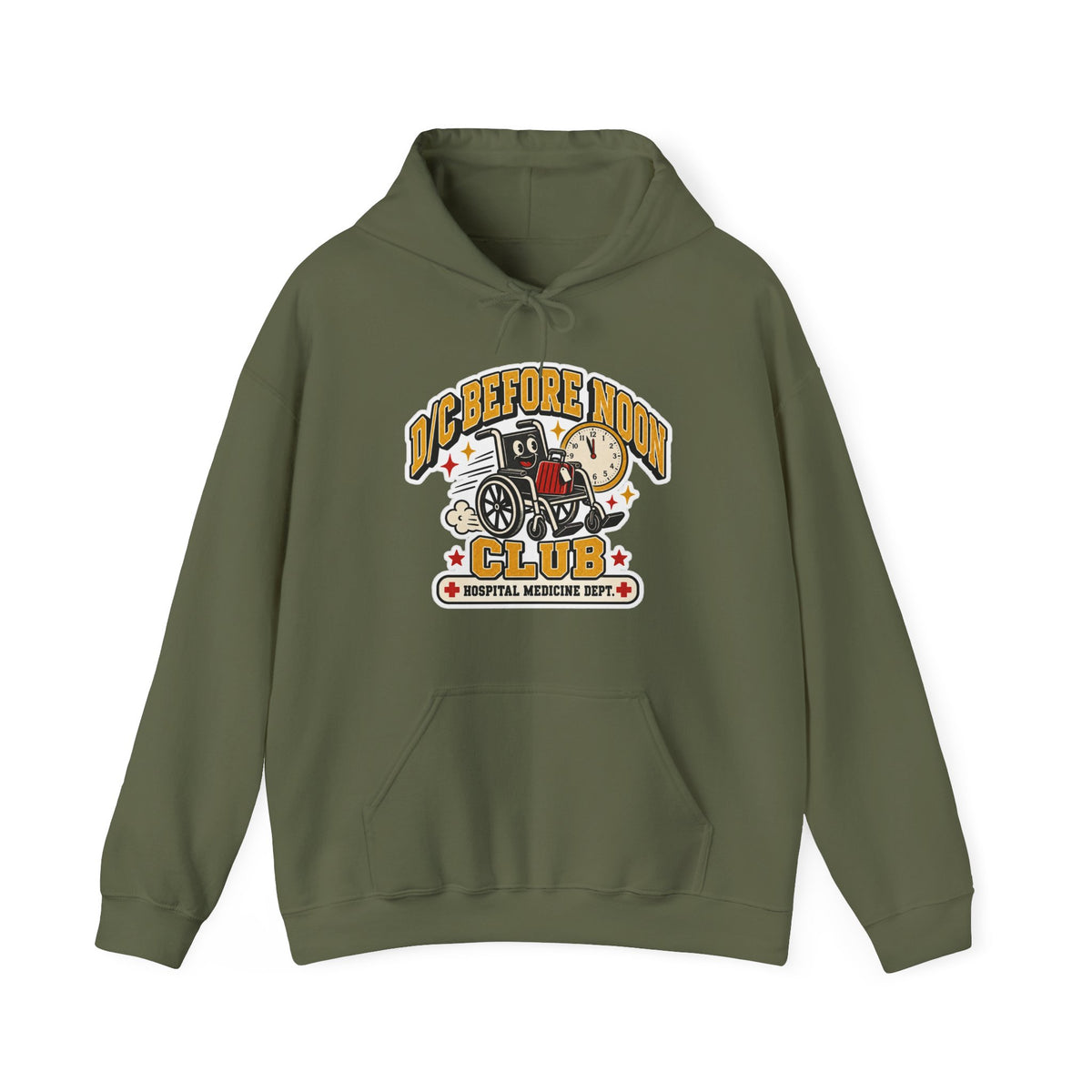 D/C Before Noon Club Hoodie in Military Green