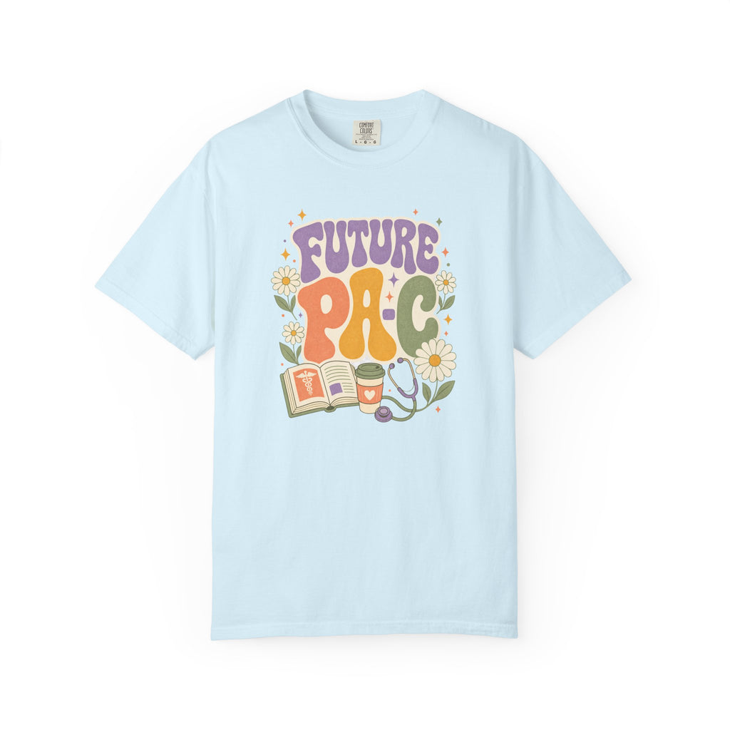 Future PA-C floral Comfort Colors 1717 tee in Chambray