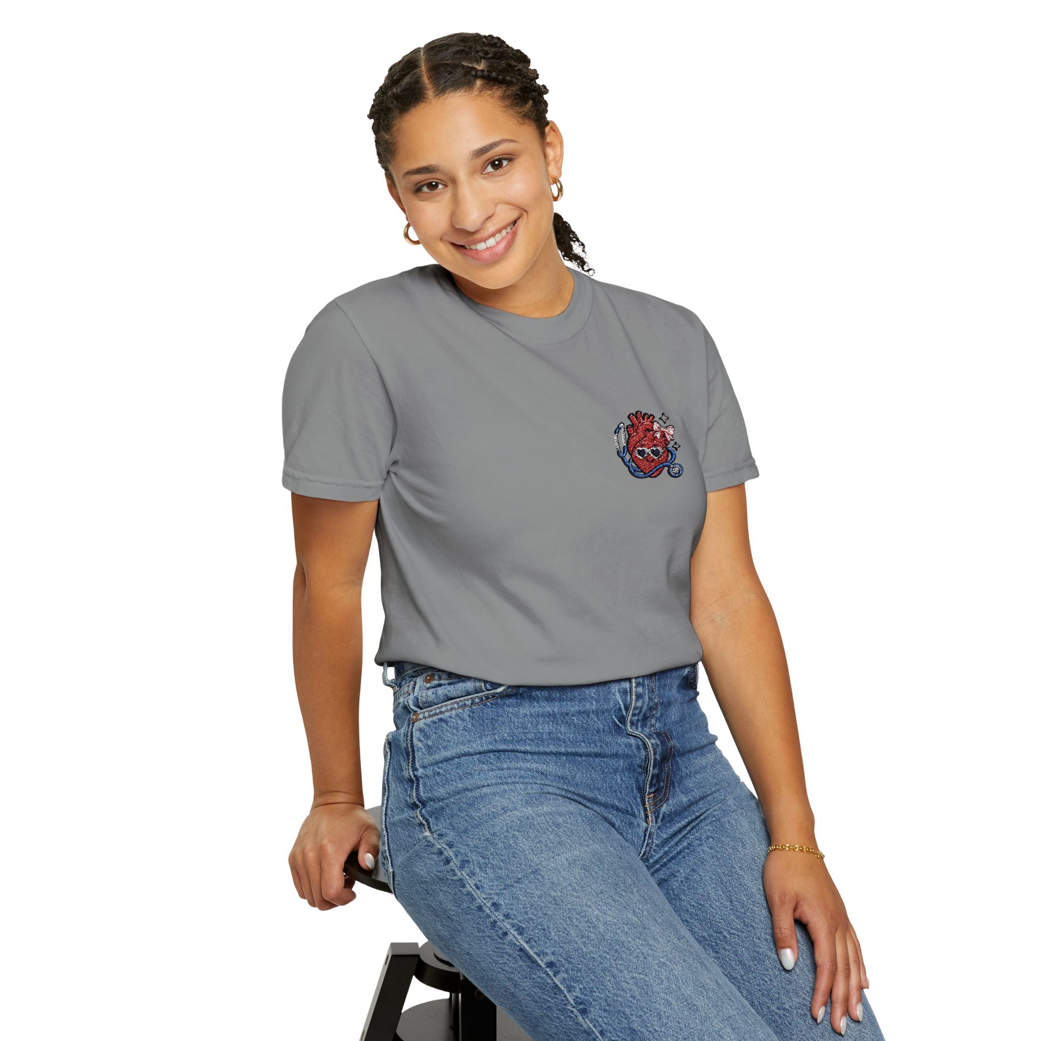 Cute Anatomical Heart Doctor Comfort Colors T-Shirt | Cardiology Nurse Gift