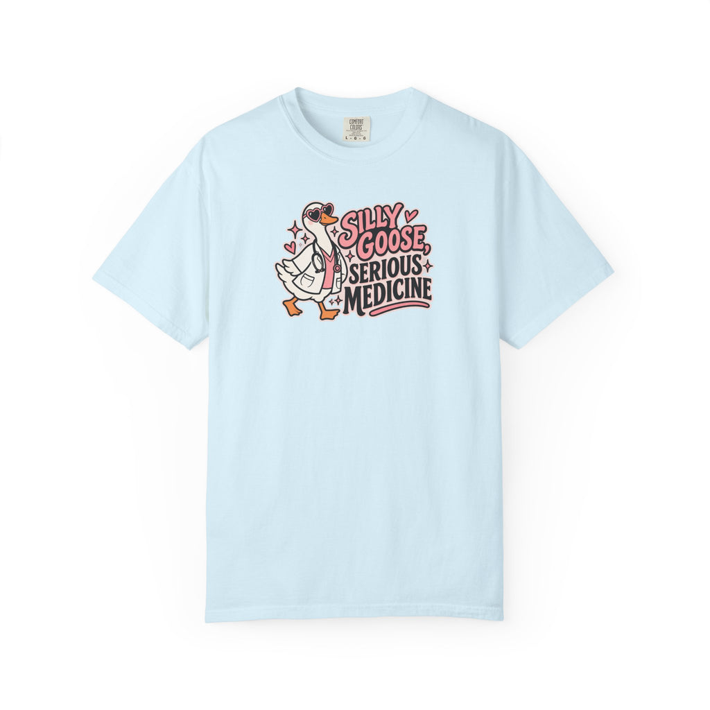 Silly Goose Serious Medicine Shirt in Chambray