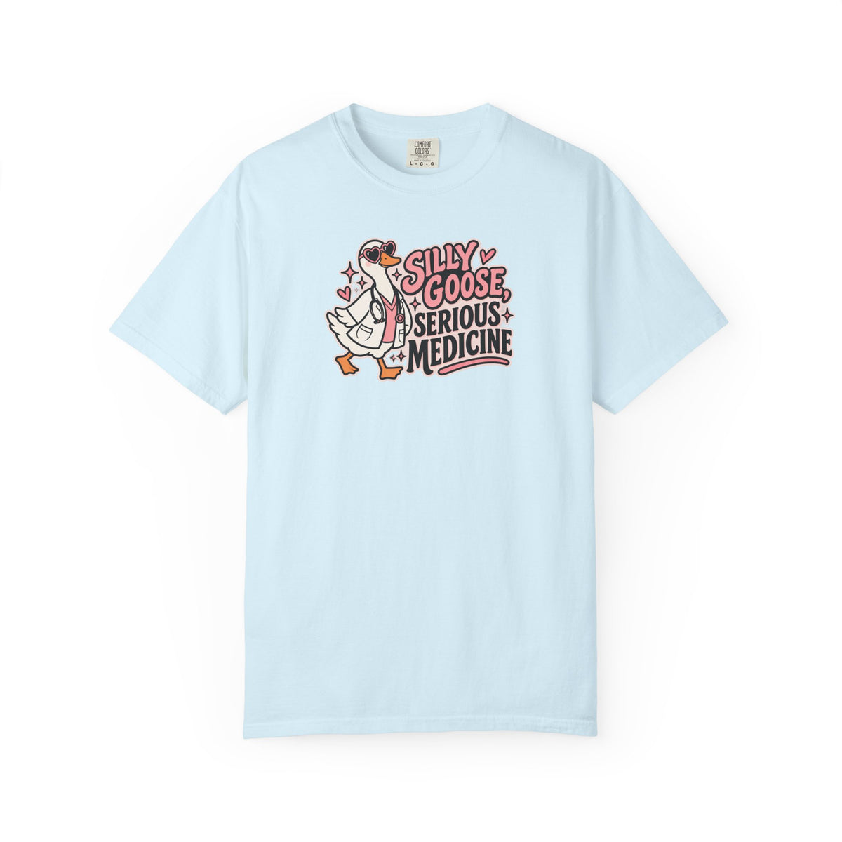 Silly Goose Serious Medicine Shirt in Chambray