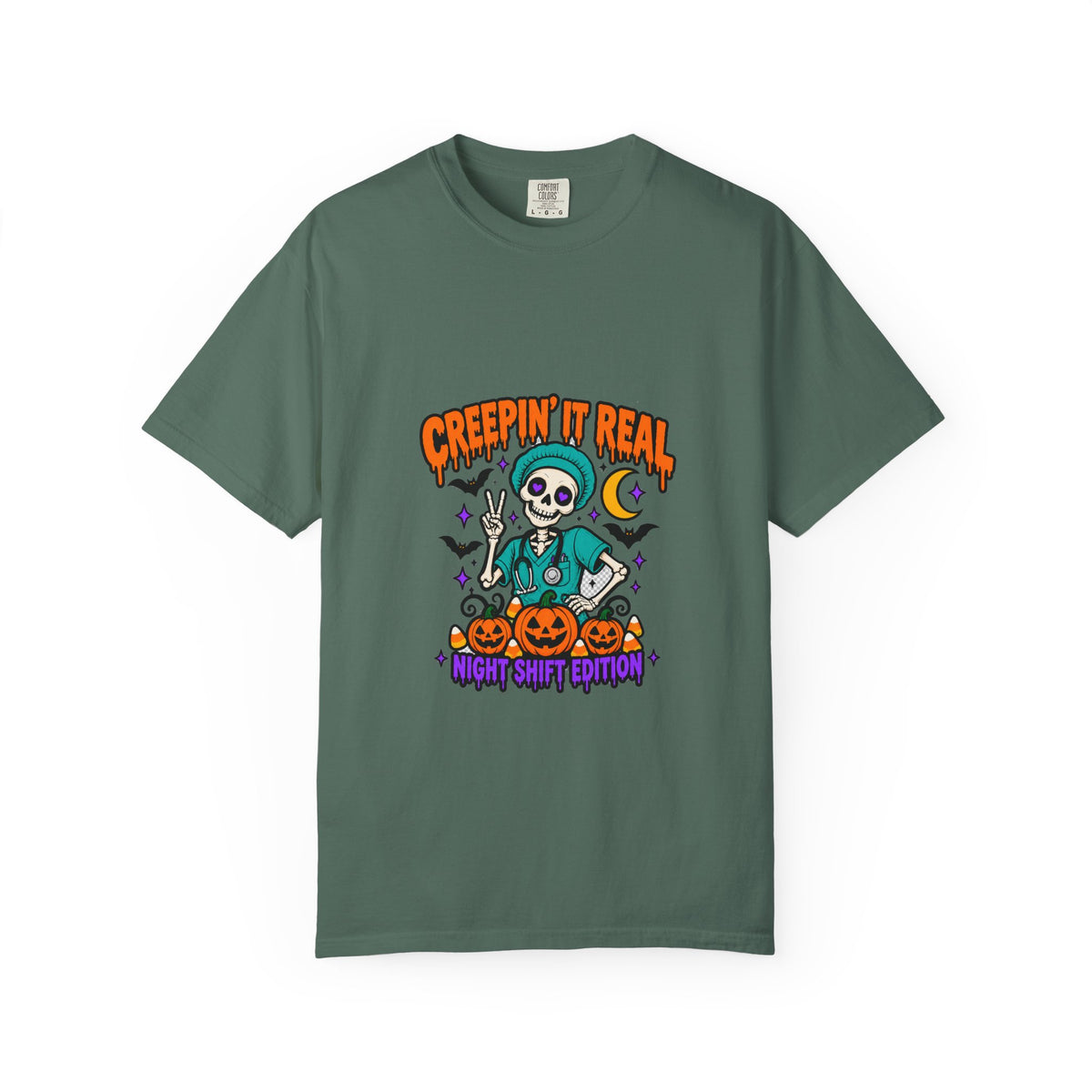 Creepin' It Real Night Shift Shirt in Blue Spruce