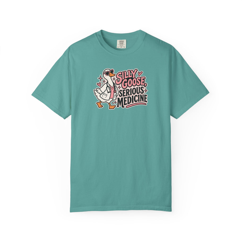 Silly Goose Serious Medicine Shirt in Seafoam