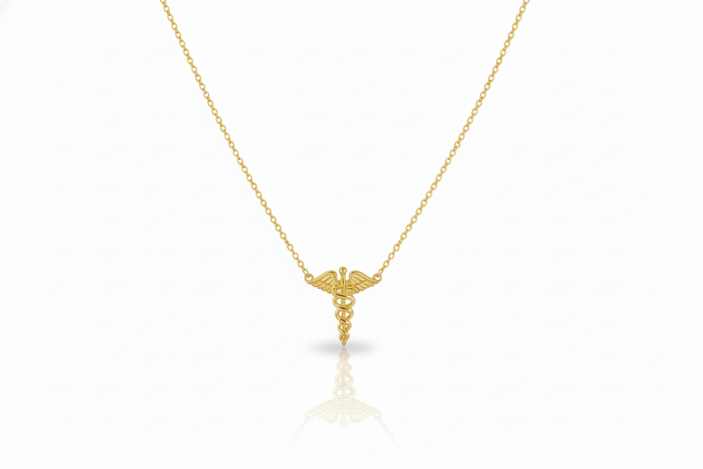 Caduceus Charm - Medical Symbol Jewelry for Doctors & Nurses