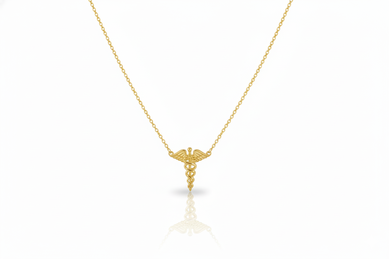 Caduceus Charm - Medical Symbol Jewelry for Doctors & Nurses