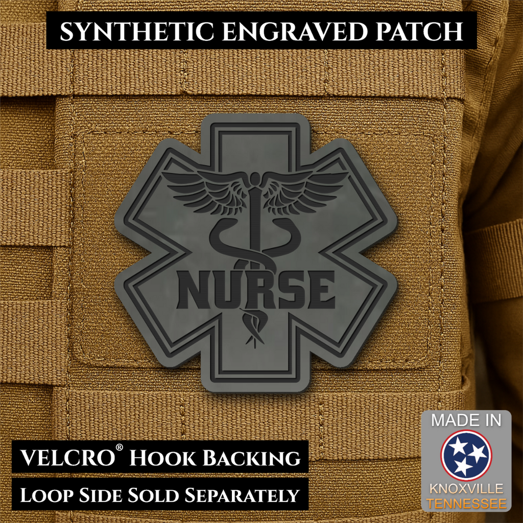 Nurse - Star of Life Morale Patch, 3x3" | Made in USA | VELCRO® Brand Hook Backing