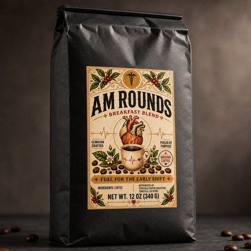 AM Rounds Breakfast Blend Ground Coffee — 12 oz