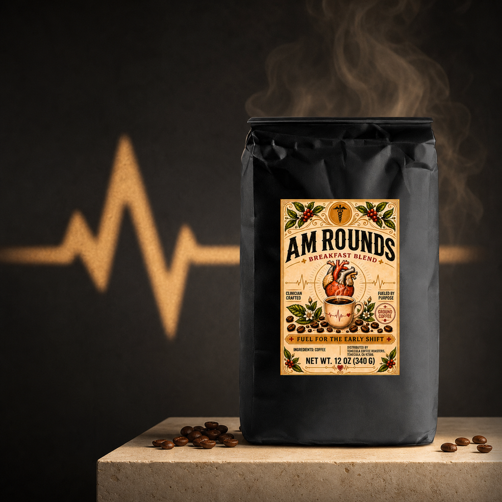 AM Rounds Breakfast Blend Ground Coffee — 12 oz