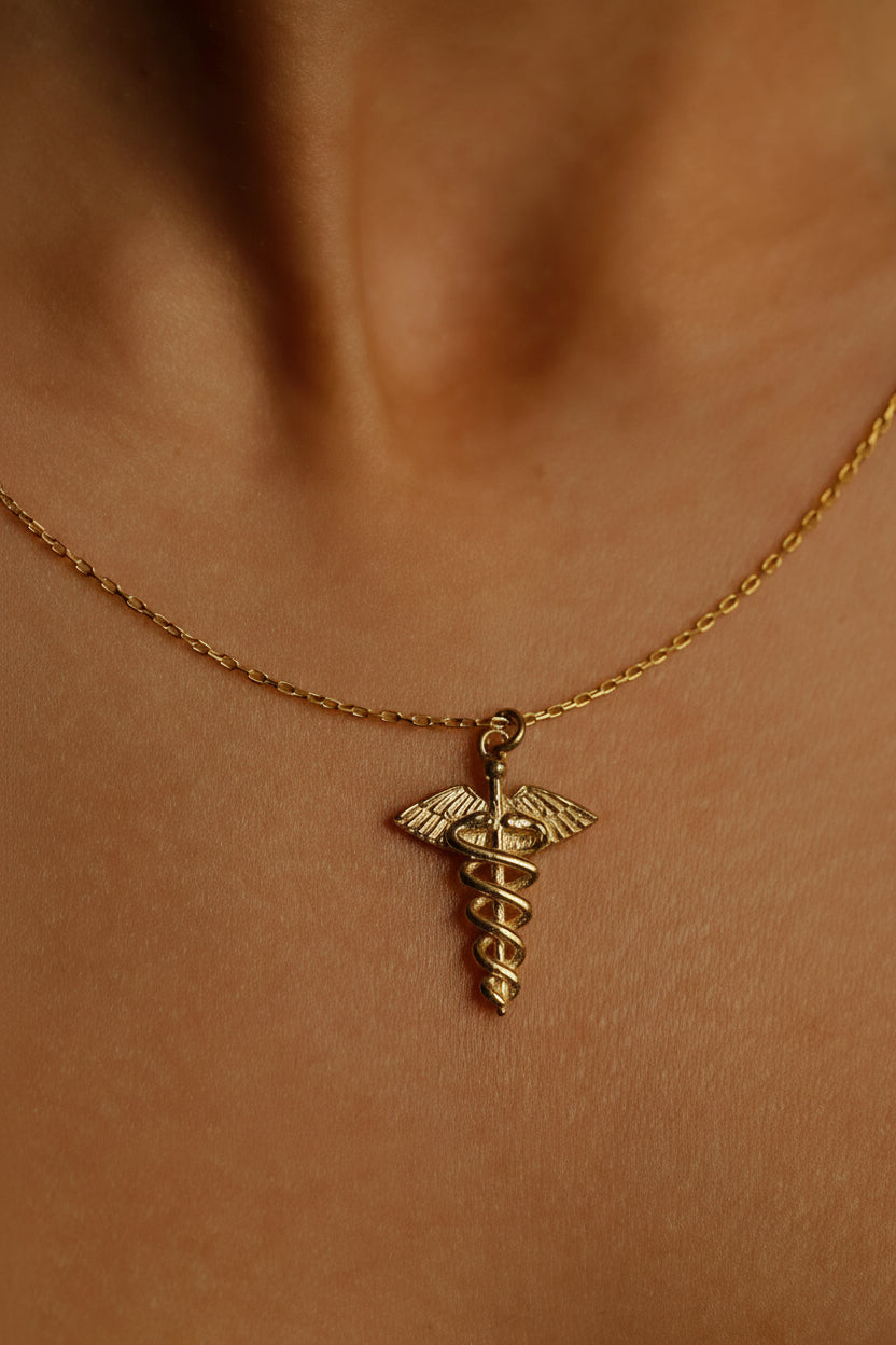 Caduceus Charm - Medical Symbol Jewelry for Doctors & Nurses